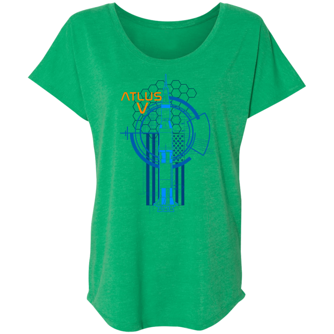 Atlas V Space Rocket Women's Dolman Sleeve