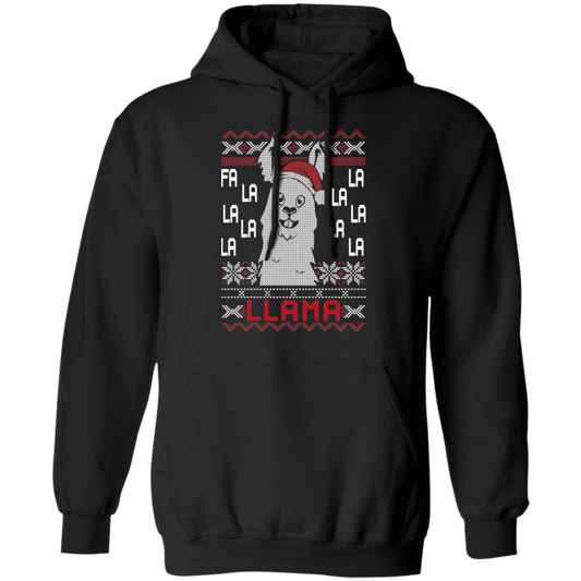 Fa La La LLama Ugly Christmas Party Pullover Hoodie