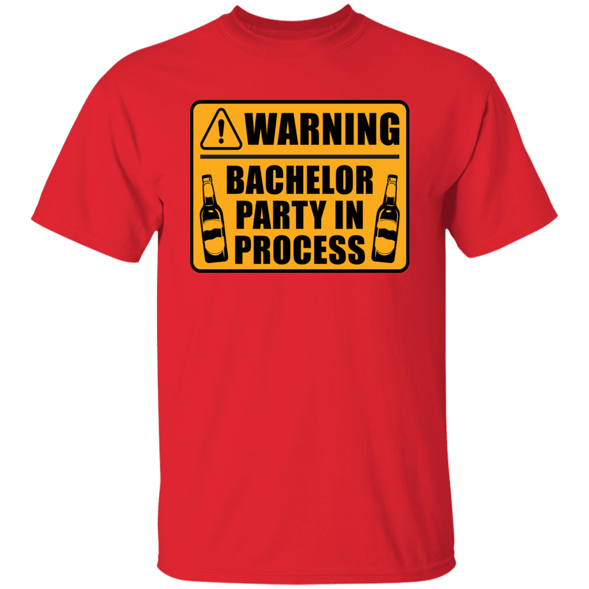 Funny Warning Bachelor Party In Process T-Shirt