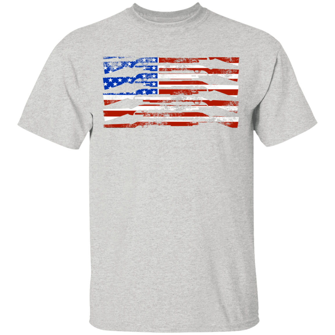 Shotgun Firearm American Flag T-Shirt