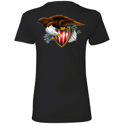 Patriot American Bald Eagle Women's Double Sided Boyfriend T-Shirt