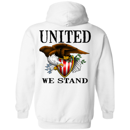 1776 American Bald Eagle United We Stand Double Sided Pullover Hoodie