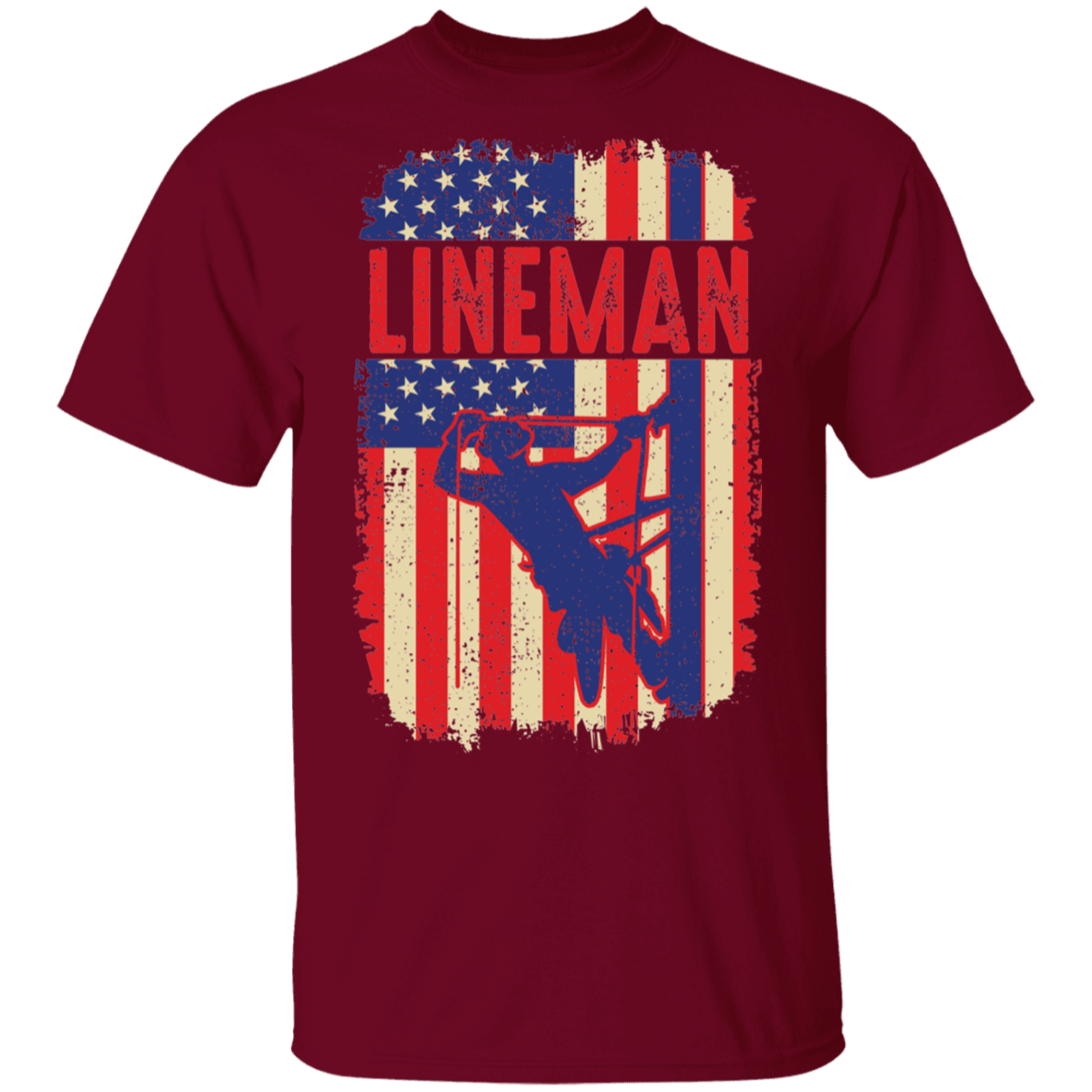 Lineman American Flag T-Shirt