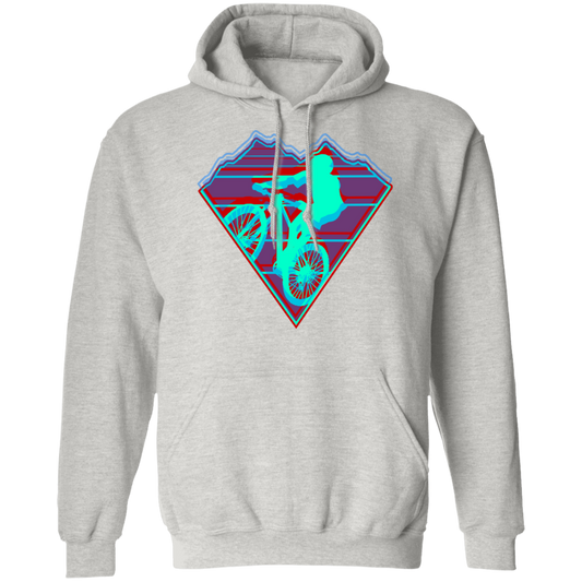 Retro Mountain Biker Pullover Hoodie