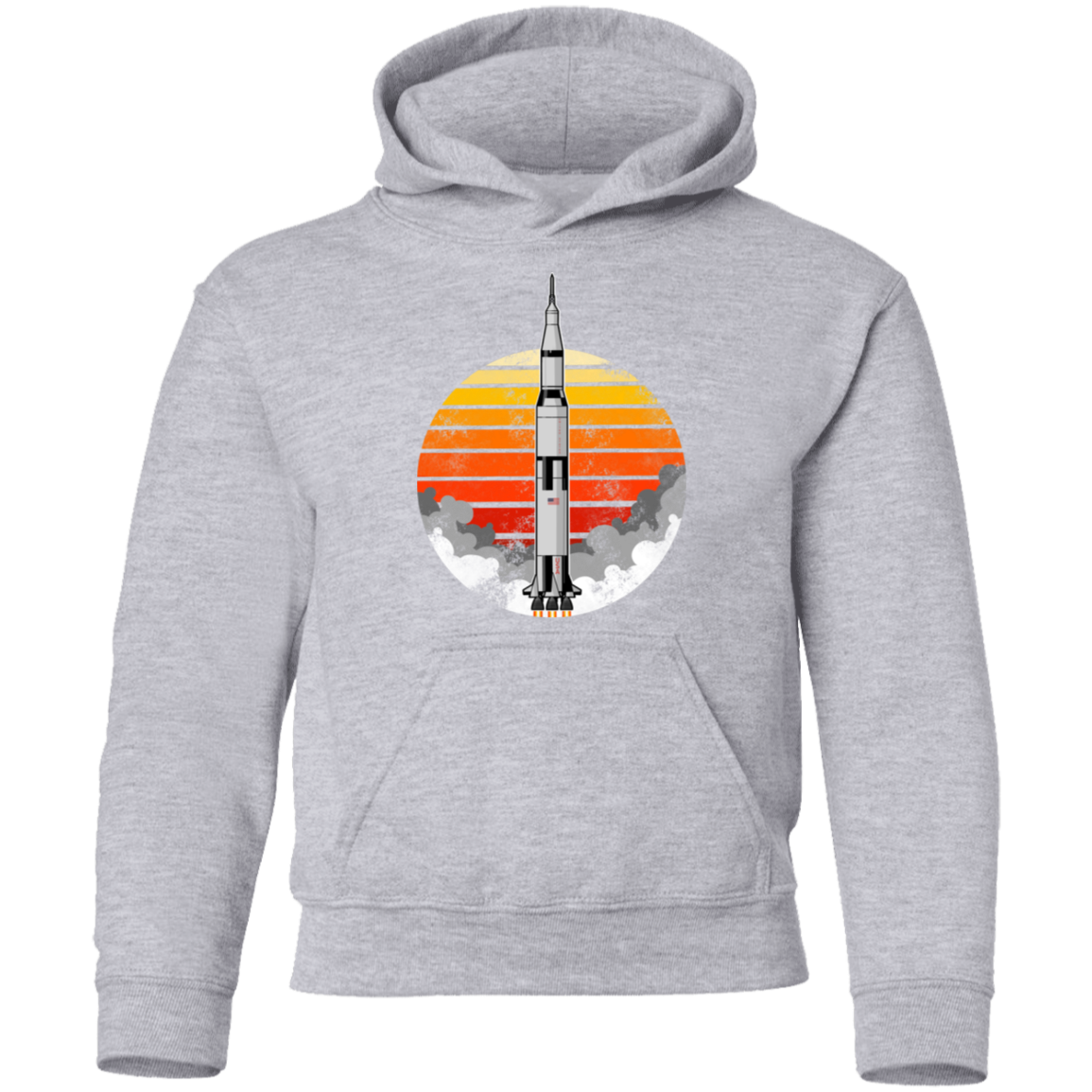 Youth Space USA Sun Rocket Ship Launch Pullover Hoodie