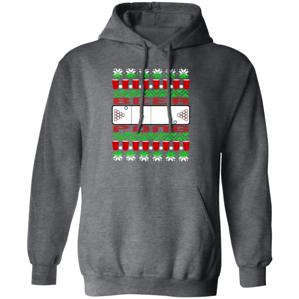 Beer Pong Funny Christmas Pullover Hoodie