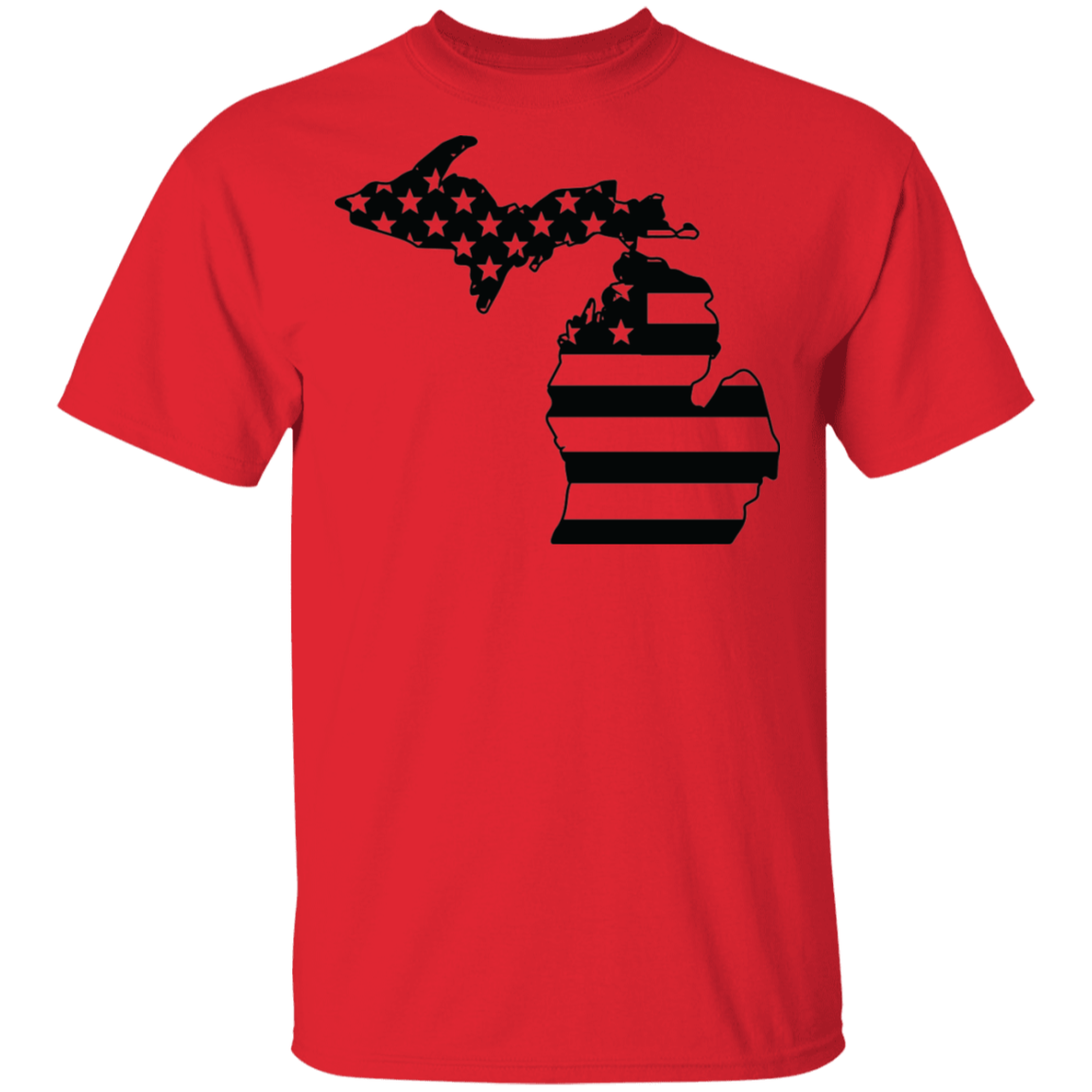 Michigan State American Flag Pride T-Shirt