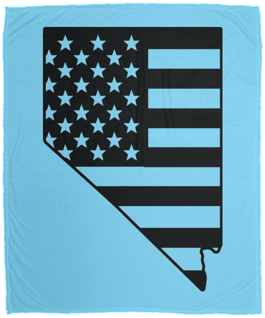Nevada American Flag State Fleece Blanket - 50x60