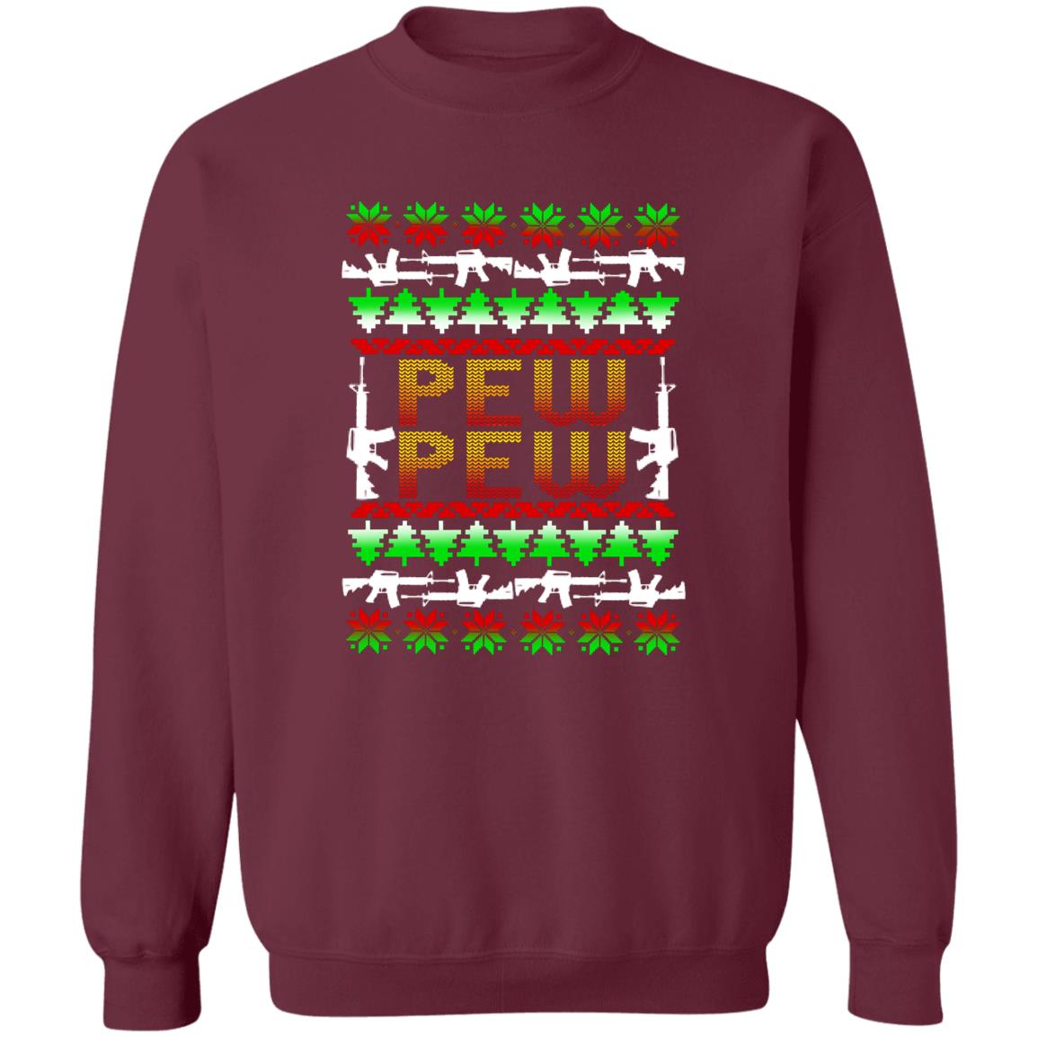 Pew Pew Gun Christmas Crewneck Sweatshirt
