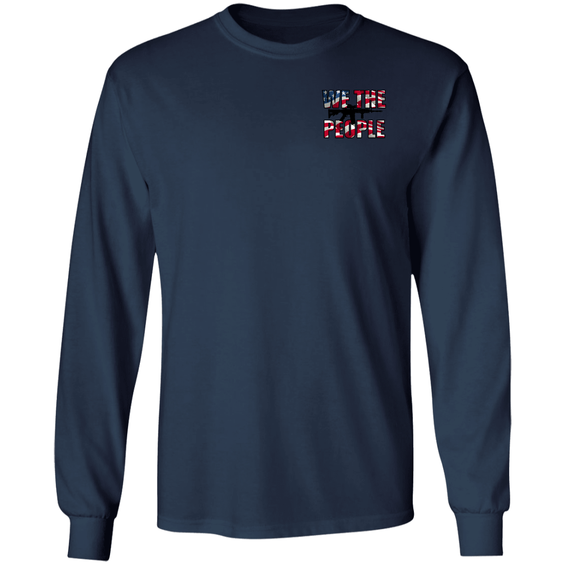 We the People American Bald Eagle 1776 Double Sided Long Sleeve T-Shirt
