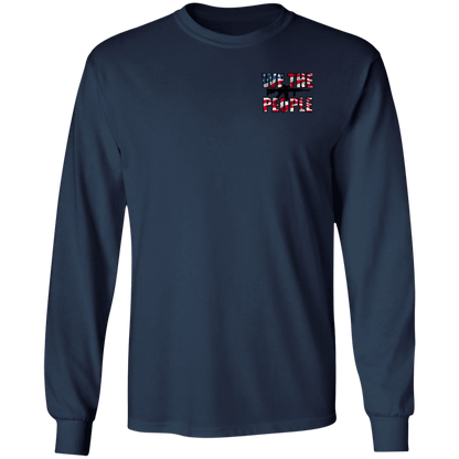 We the People American Bald Eagle 1776 Double Sided Long Sleeve T-Shirt