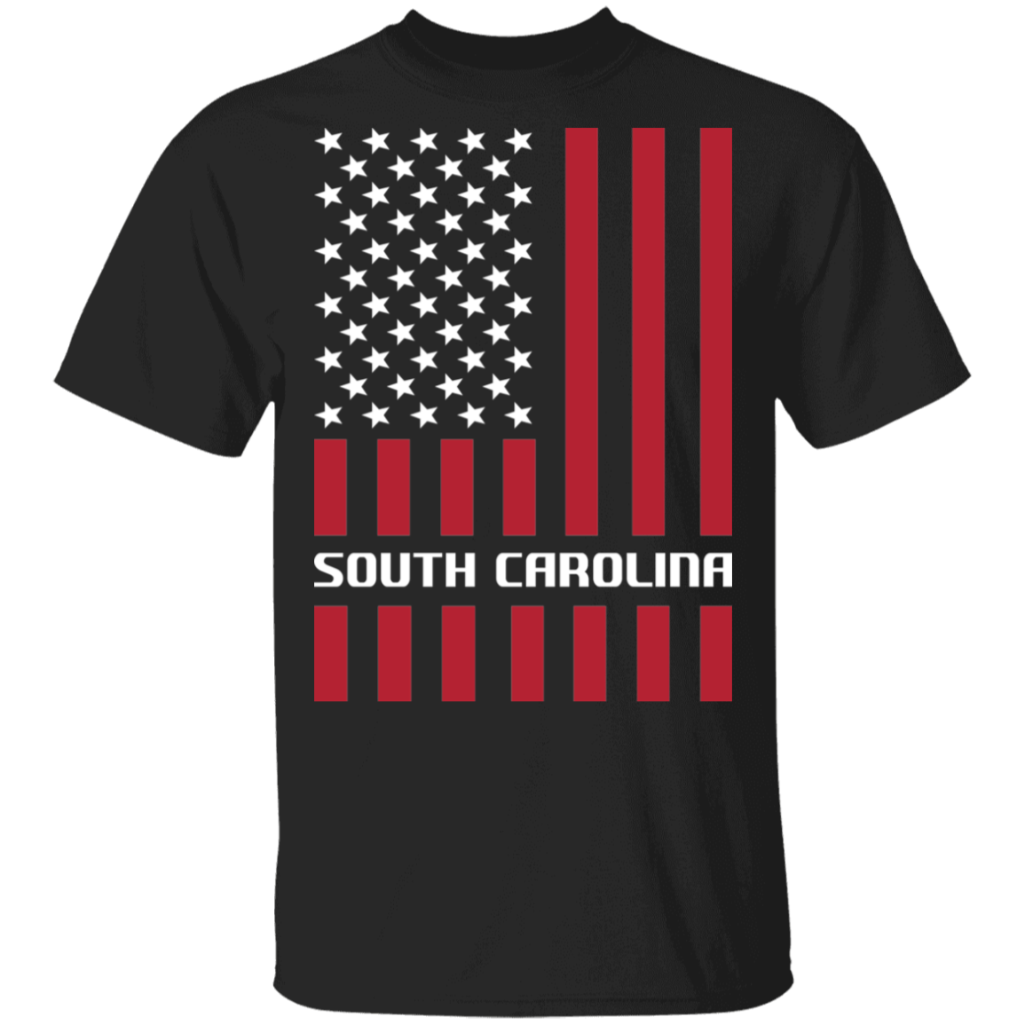 South Carolina SC American Flag USA T-Shirt