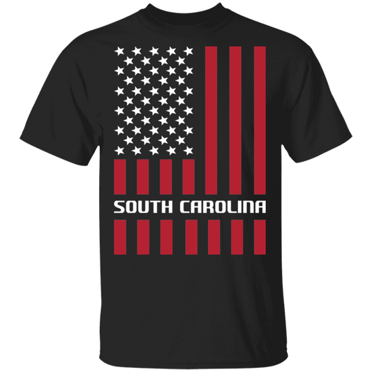 South Carolina SC American Flag USA T-Shirt
