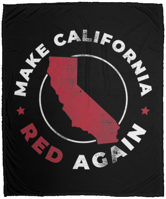 Make California Red Again Republican Fleece Blanket - 50x60