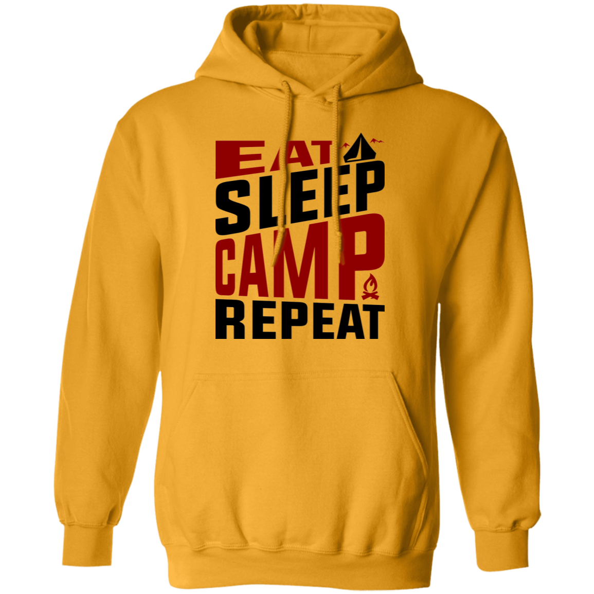 Eat Sleep Camp Repeat Camping Pullover Hoodie