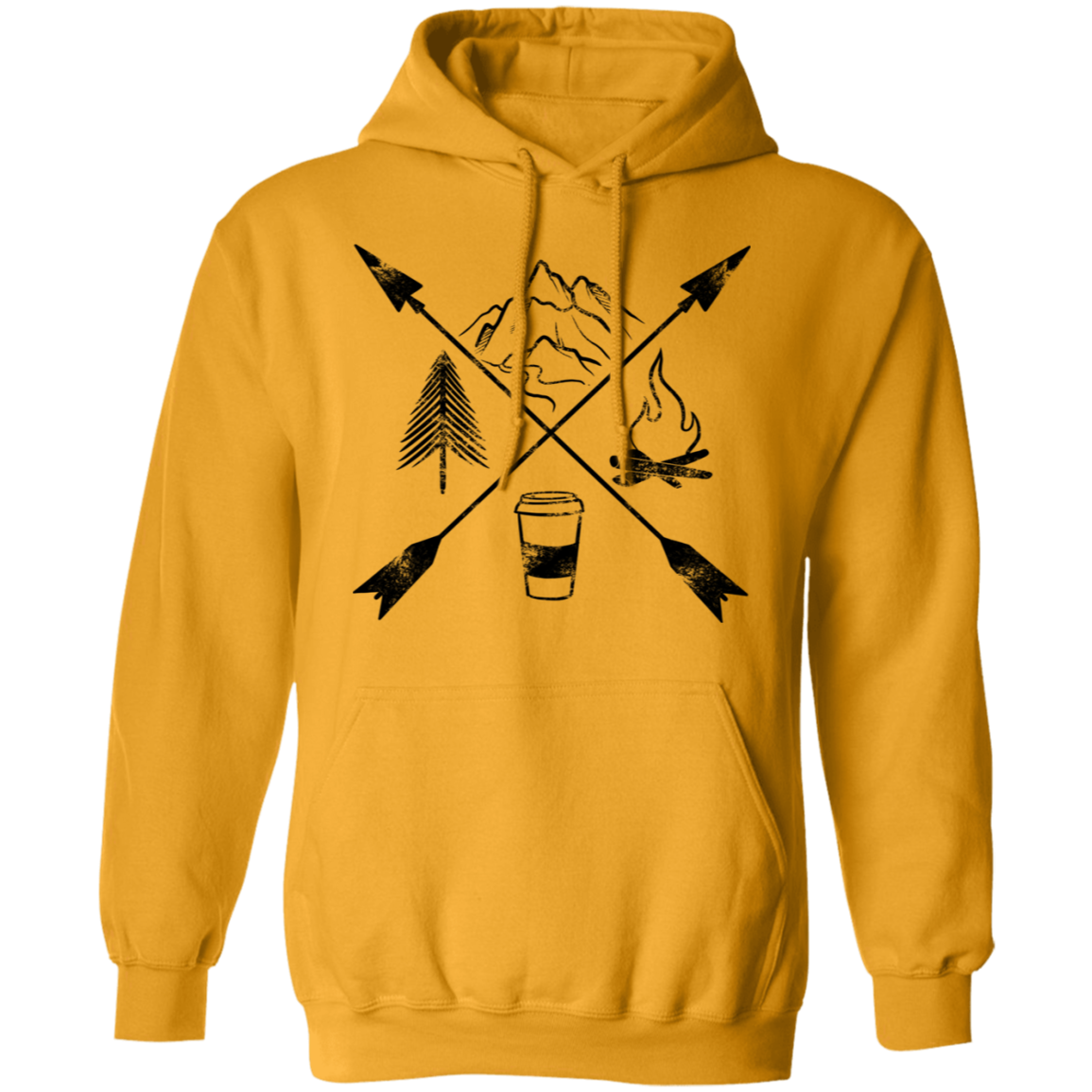 Hiking Camping Outdoor Coffee Women's Pullover Hoodie