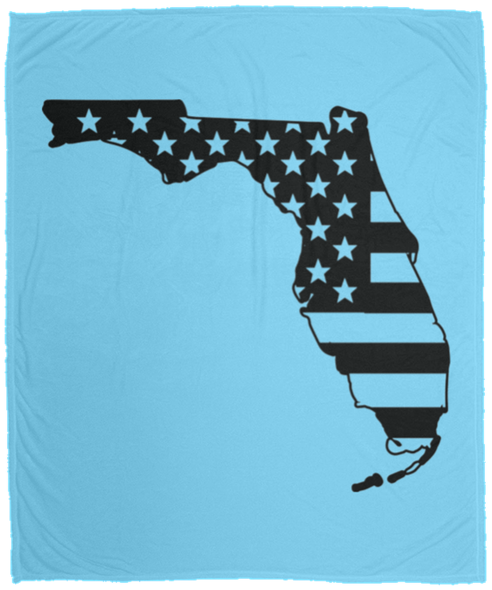 Florida American Flag State Fleece Blanket - 50x60
