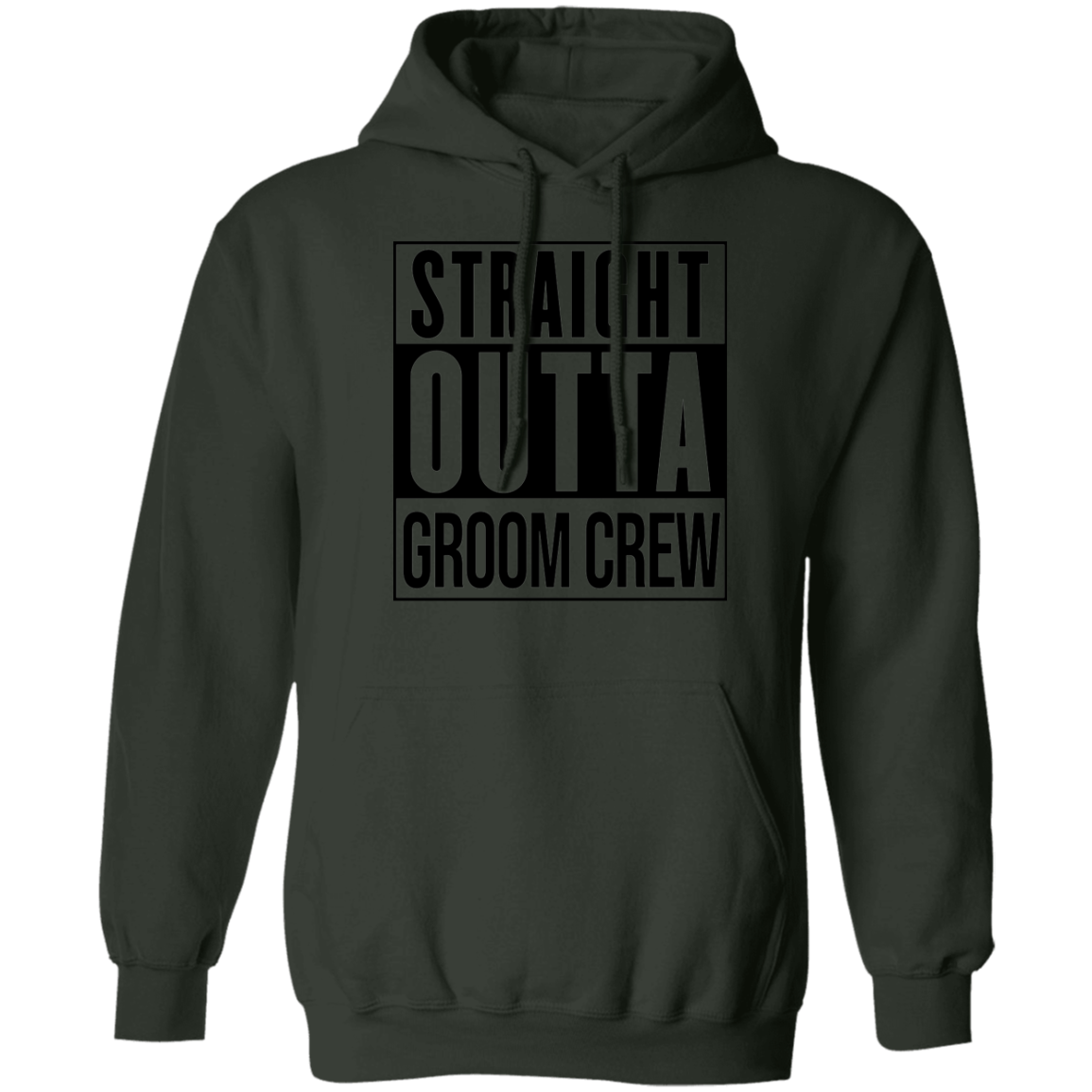 Straight Outta Groom Crew Wedding Bachelor Party Hoodie
