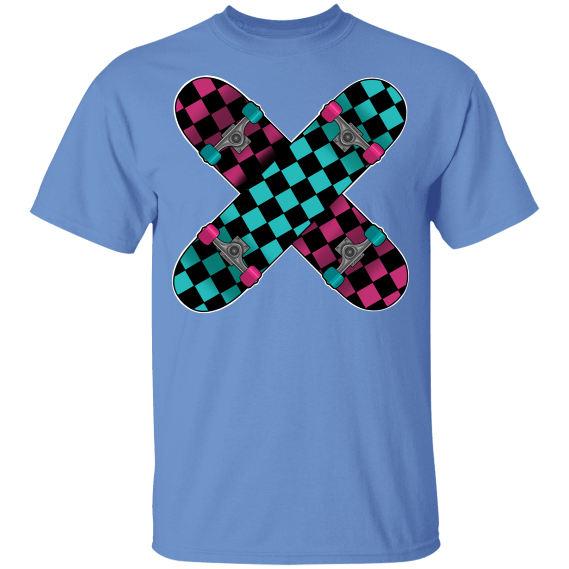 Retro 80's Checkered Skateboards Skateboarding Youth T-Shirt