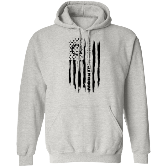 Mountain Biker Biking Cyclist American Flag Pullover Hoodie