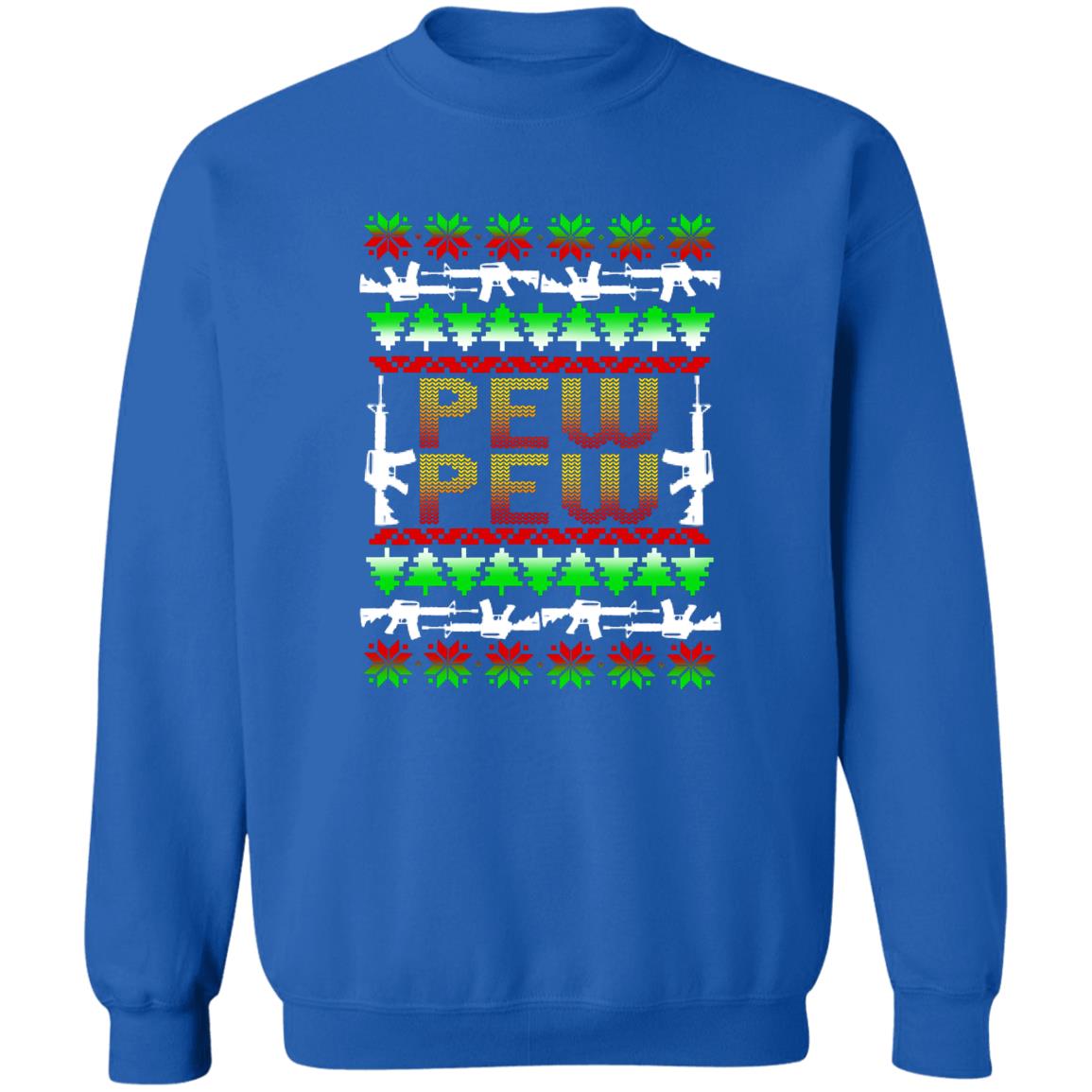 Pew Pew Gun Christmas Crewneck Sweatshirt