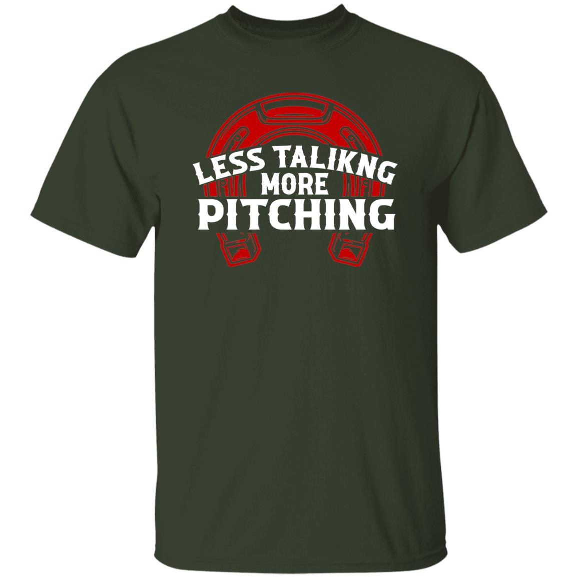 Less Talk More Pitching Horseshoe T-Shirt