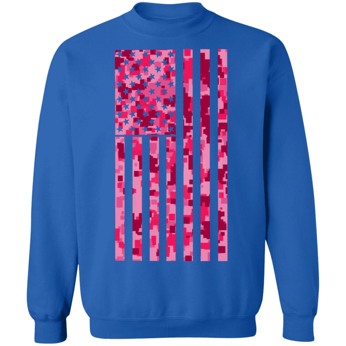 Pink American Flag Crewneck Sweatshirt