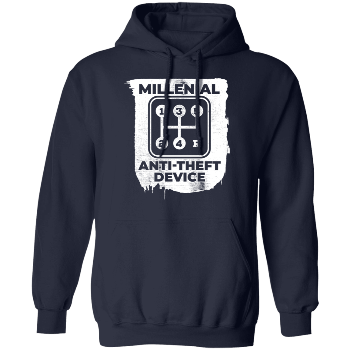 Millennial Anti-Theft Device Manual Stick Shift 5-Speed Pullover Hoodie