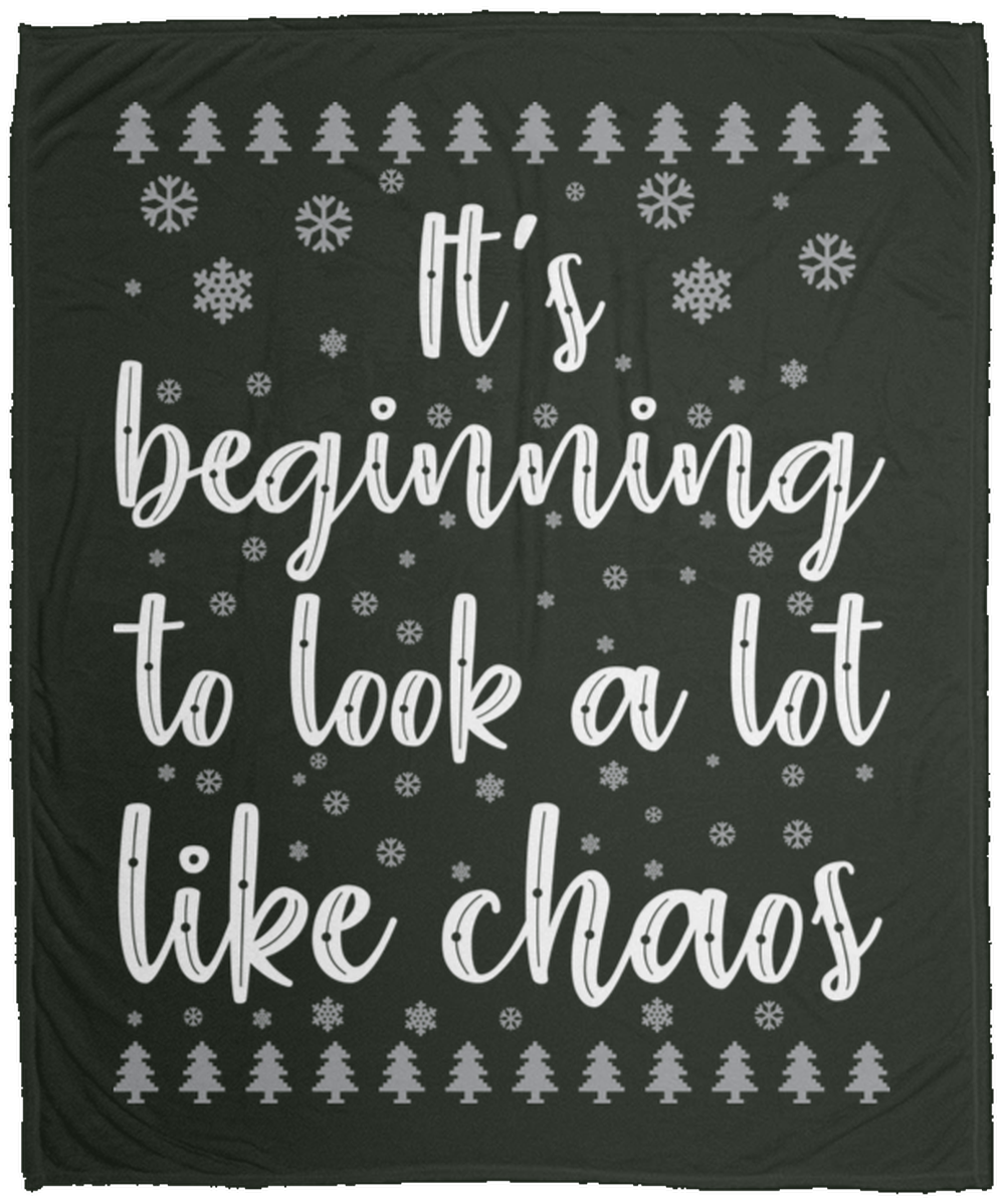 It's Beginning To Look A Lot Like Chaos Fleece Blanket - 50x60
