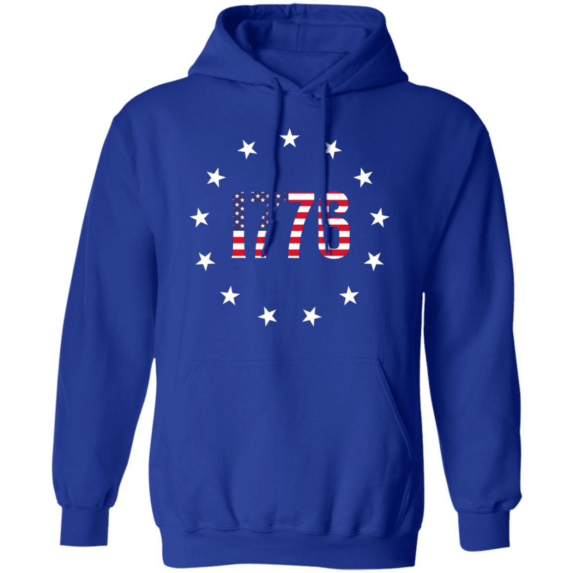 1776 Betsy Ross American Flag Pullover Hoodie