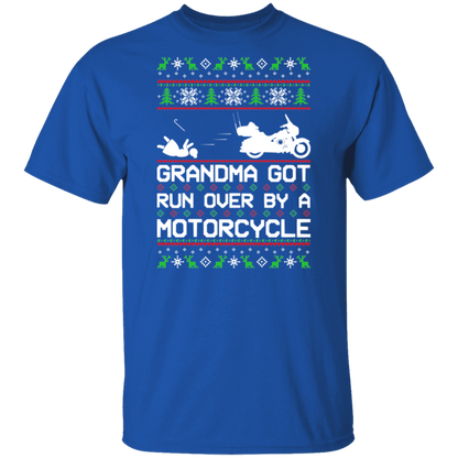 Motorcycle Grandma Got Run Over  Ugly Christmas T-Shirt