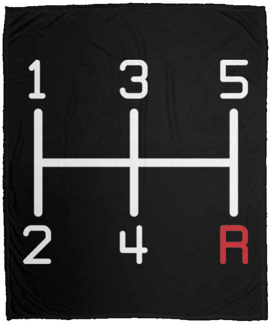 5-Speed Manual Stick Shift  Fleece Blanket - 50x60