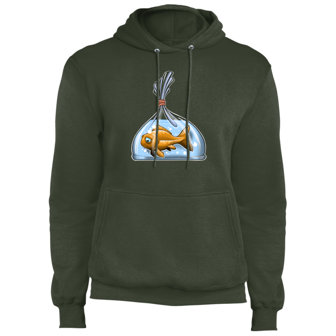 Sad Goldfish in a Bag Pullover Hoodie