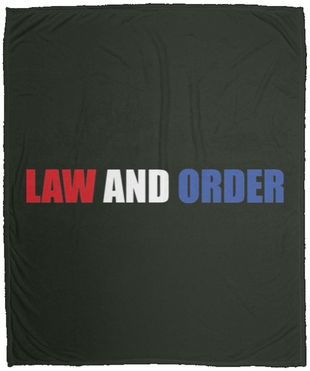 Law and Order Red White and Blue Fleece Blanket - 50x60