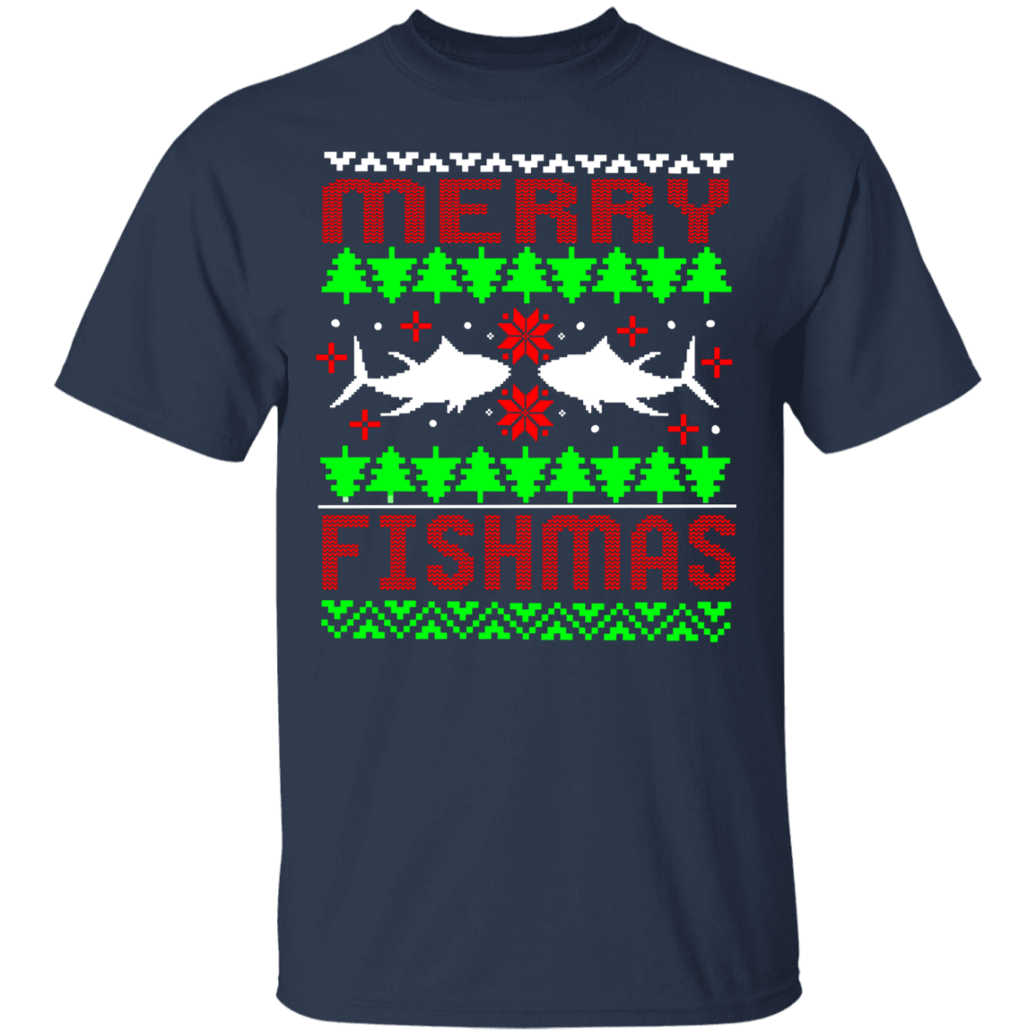 Merry Fishmas Funny Saltwater Ugly Christmas T-Shirt
