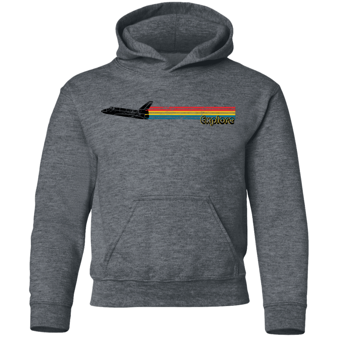 Youth Space Rocket Ship Explorer Pullover Hoodie