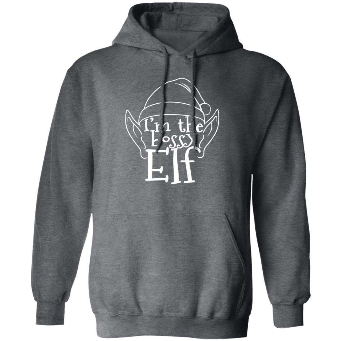 I'm The Bossy Elf Funny Christmas Pullover Hoodie