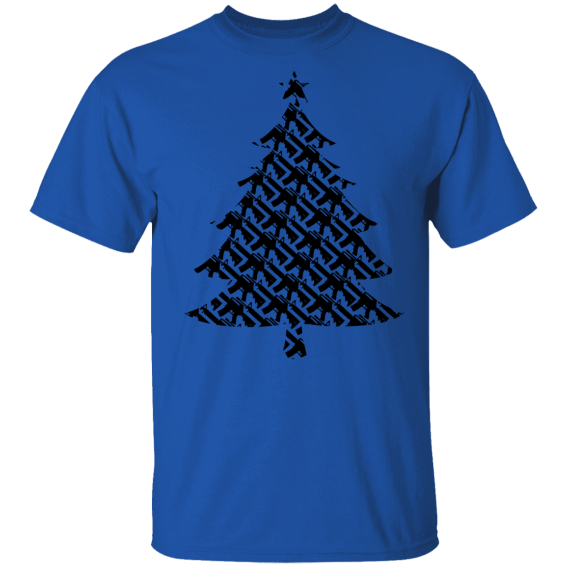 Rifle Firearm Christmas Tree T-Shirt