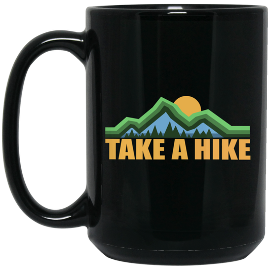 Take A Hike 15 oz. Black Coffee Mug