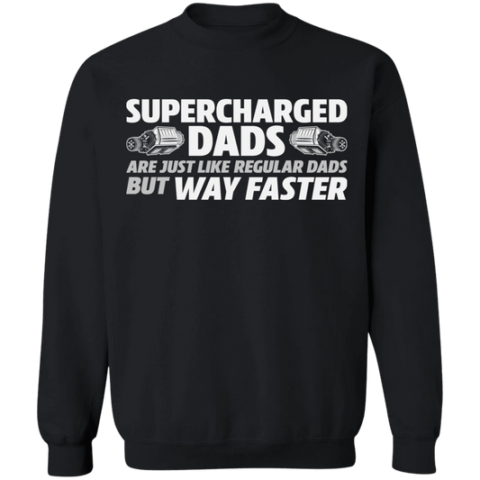 WSA Supercharged Dads Muscle Car Crewneck Sweatshirt