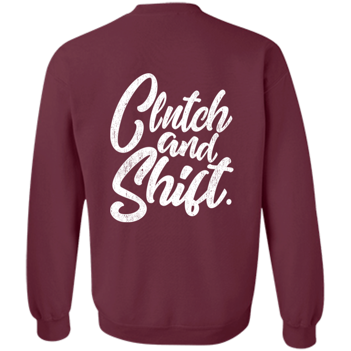 Back Side Clutch Shift Crewneck Pullover Sweatshirt