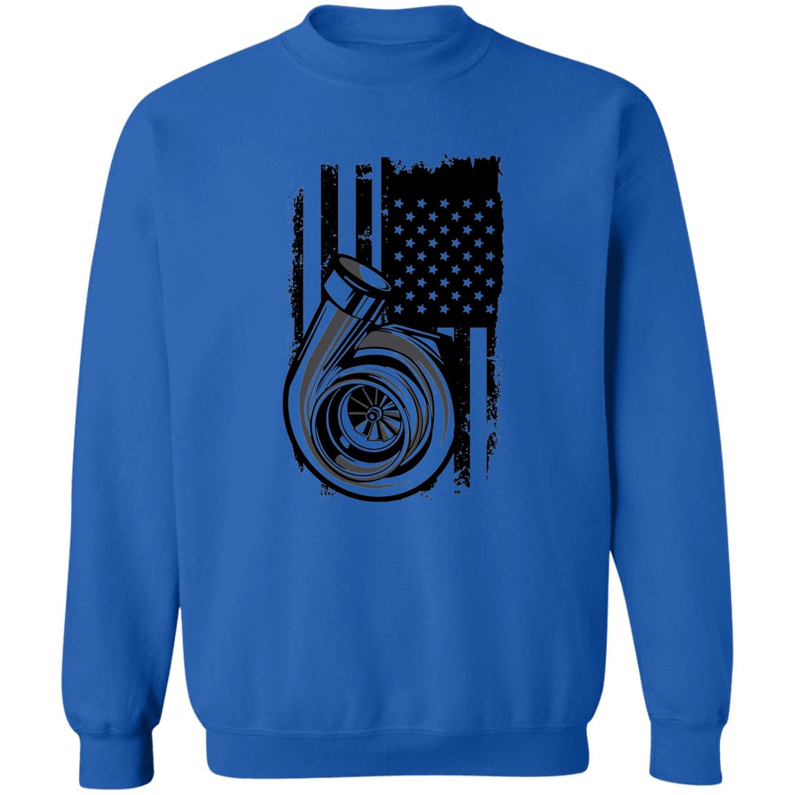 Turbo Boosted American Flag Crewneck Sweatshirt