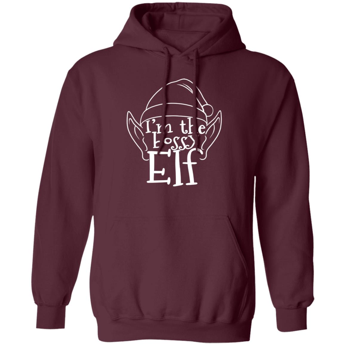 I'm The Bossy Elf Funny Christmas Pullover Hoodie