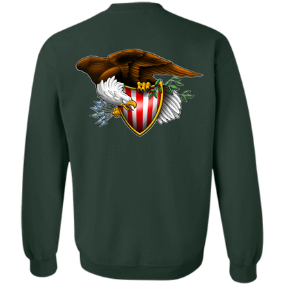 Patriot American Bald Eagle Double Sided Crewneck Sweatshirt
