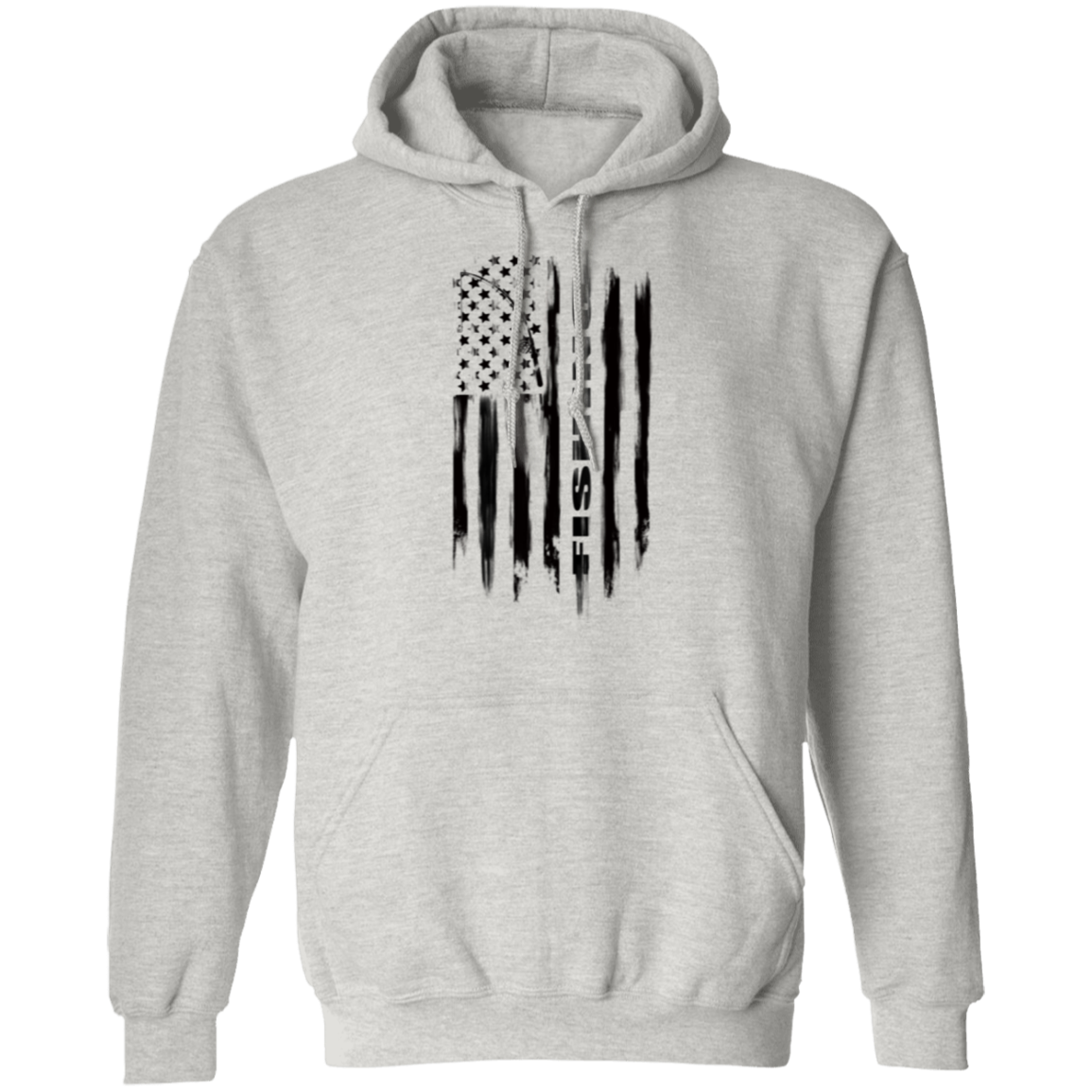 Fishing Saltwater Fresh Water Fish American Flag Pullover Hoodie