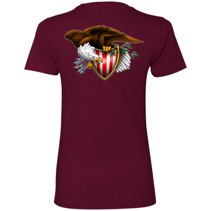 Patriot American Bald Eagle Women's Double Sided Boyfriend T-Shirt