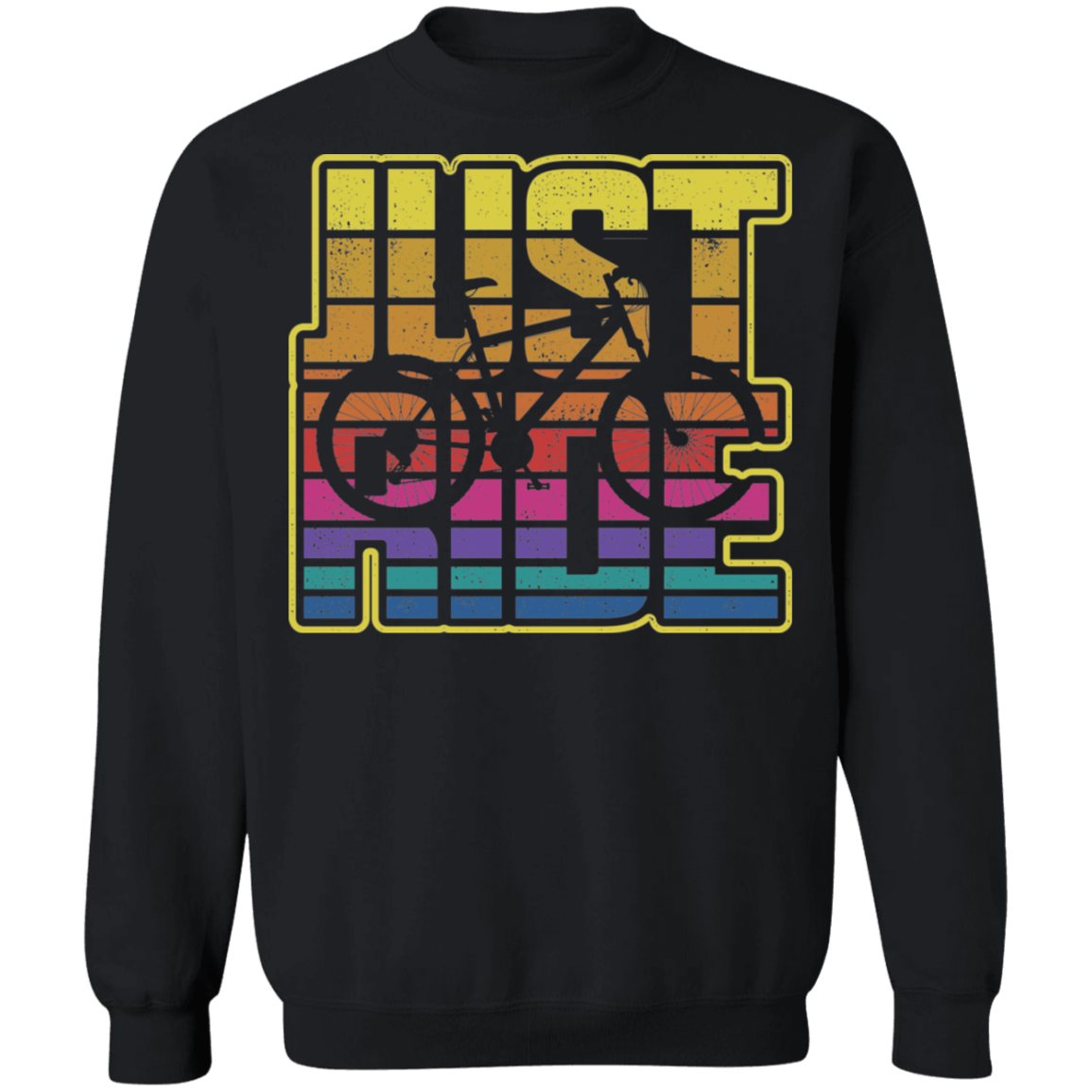 Just Ride Biking Mountain Bike Crewneck Sweatshirt