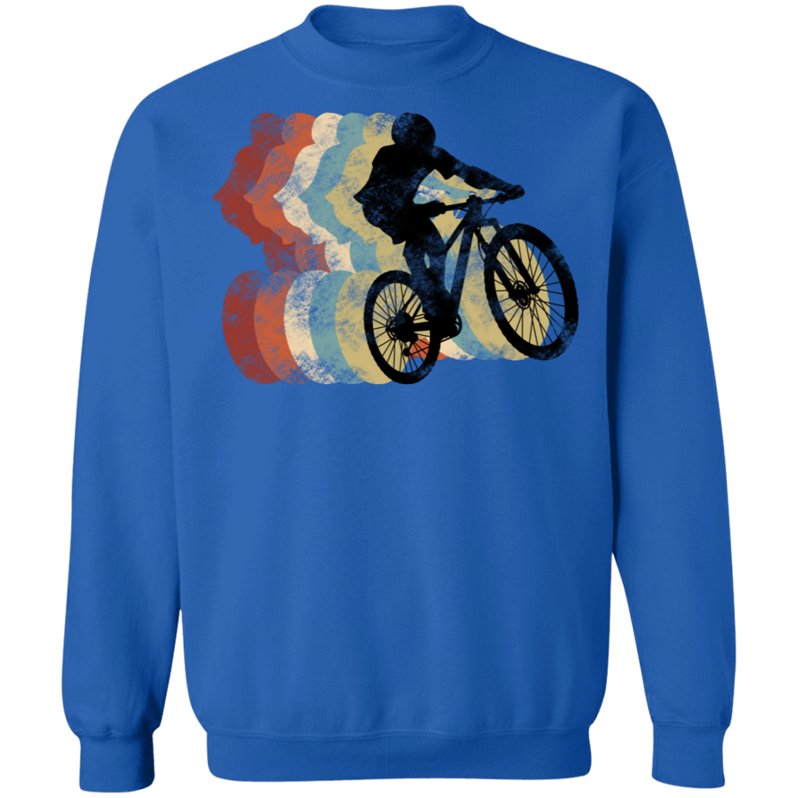 Mountain Bike Rider Biking Crewneck Sweatshirt
