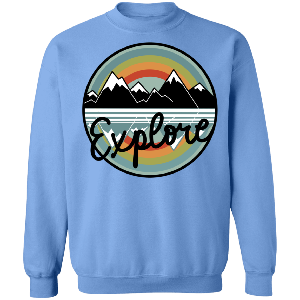 Explore Mountains Hiking Camping Crewneck Sweatshirt