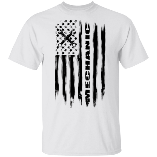 Mechanic Automotive Repair Enthusiast American Flag T-Shirt